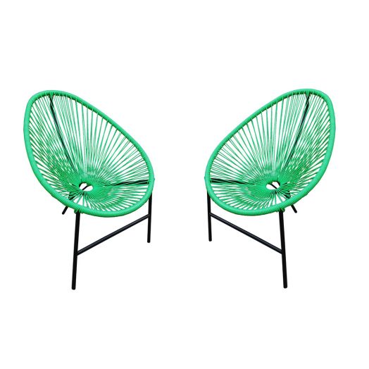 Комплект ACAPULСO (2 стула, стол) (Прут soft зелёный)