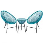Комплект ACAPULСO (2 стула, стол) (Прут soft бирюзовый)