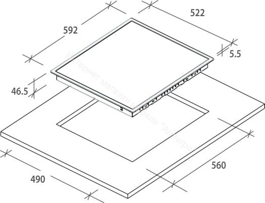 Встраиваемая электрическая варочная панель Candy CH 64 FC