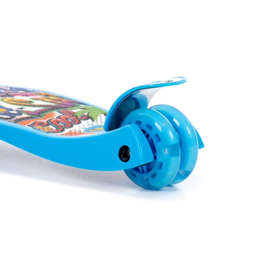 # 0072 Детский самокат (с наклейкой V2) (голубой) (в коробке)