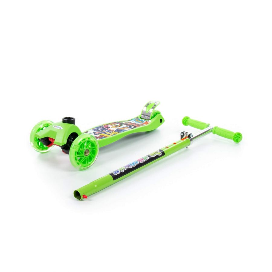 # 0072 Детский самокат (с наклейкой V2) (зелёный) (в коробке)