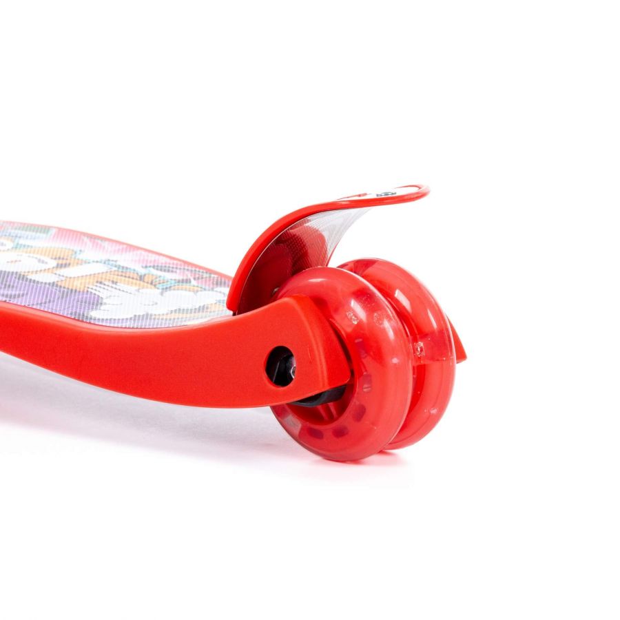 # 0072C Детский самокат (со складной ручкой) (с наклейкой V1) (красный) (в коробке)