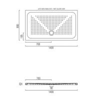 Душевой поддон GSI H4 140x80 схема 2