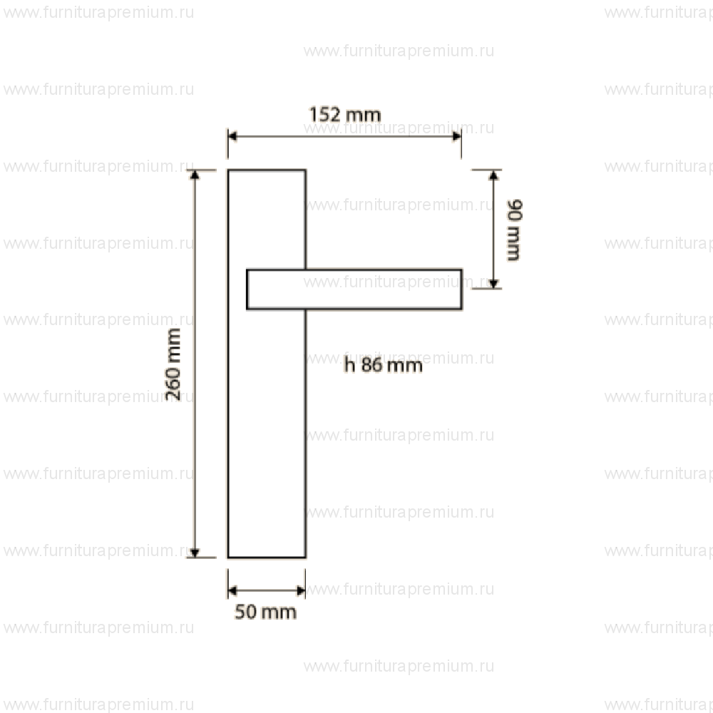 Ручка на планке Linea Cali Giro Zincral 464 PL