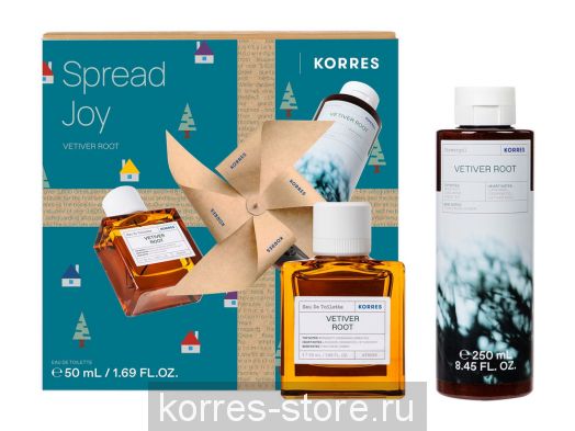 KORRES ПОДАРОЧНЫЙ НАБОР "КОРЕНЬ ВЕТИВЕРА" ДЛЯ НЕГО