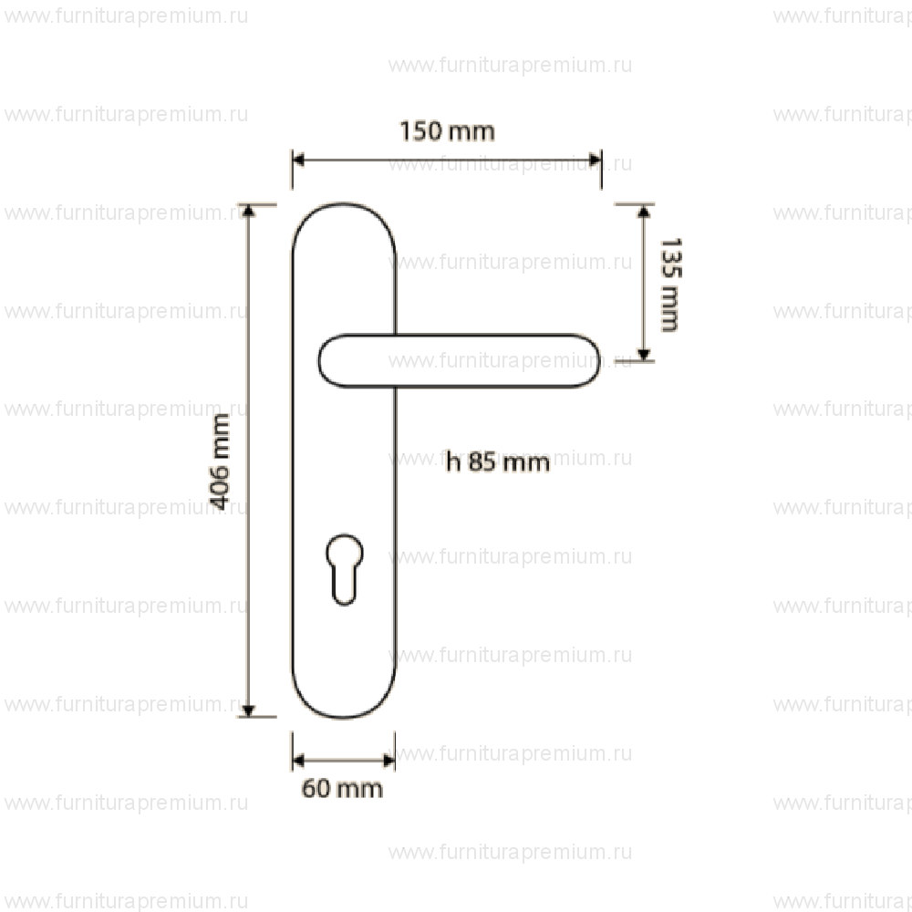 Ручка на планке Linea Cali Jewel 1750 PL