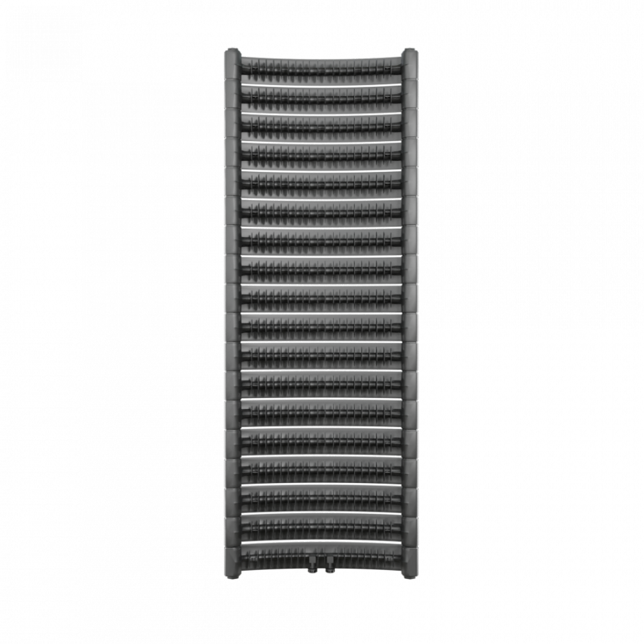 Биметаллический радиатор Rifar Convex 500 18 секций Титан (RAL 9223), нижнее разнесенное подключение ФОТО