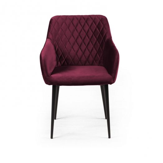 Стул с подлокотниками Robert, бархат винно-красный 16 new