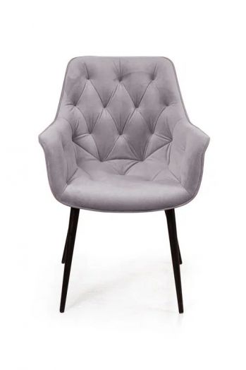 Стул Archi, бархат светло-серый 26, опора конус