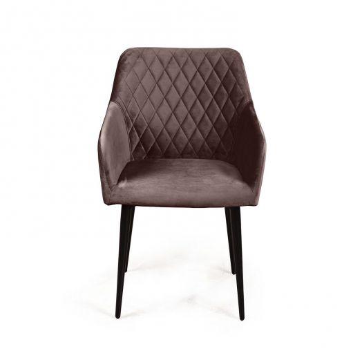 Стул с подлокотниками Robert, бархат антрацит 14