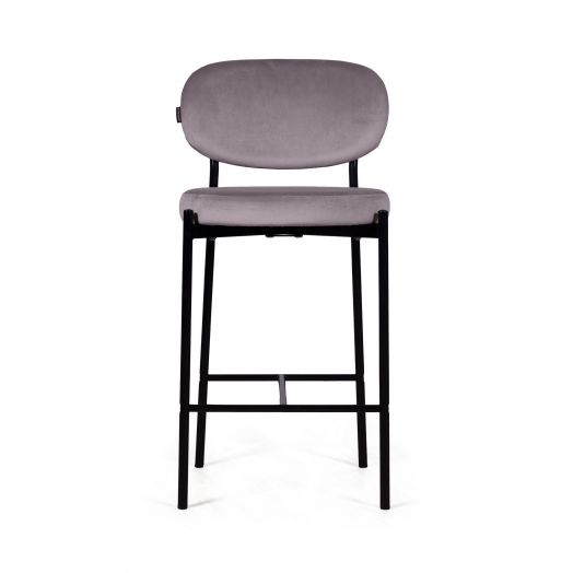 Стул полубарный Mason, бархат серый 27