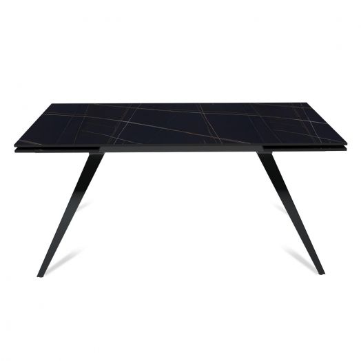 Стол раскладной Asti (160+40+40), керамика матовая Black Gold