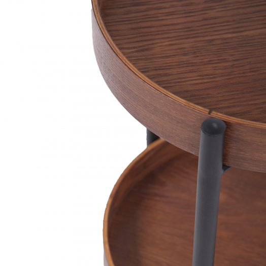 Стол журнальный Тобол 1 орех американский (с колесами)