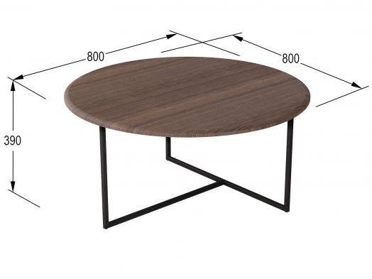 Стол журнальный Маджоре акация/чёрный