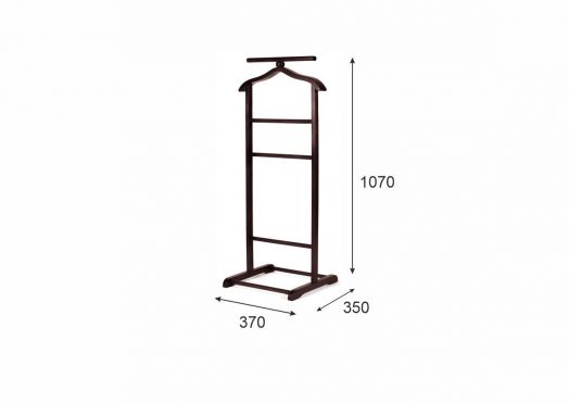 Вешалка костюмная В 6Н махагон
