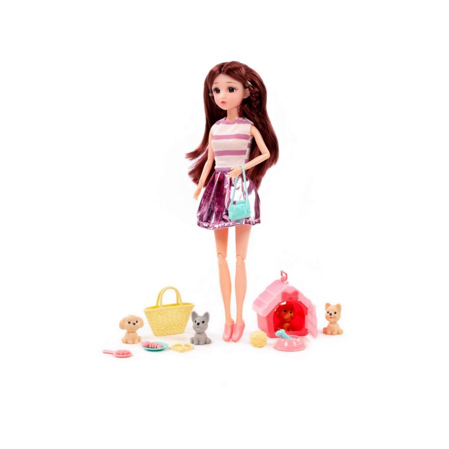 Кукла "Ксюша" (30 см) в парке + аксессуары (14 элементов) (в коробке №4)
