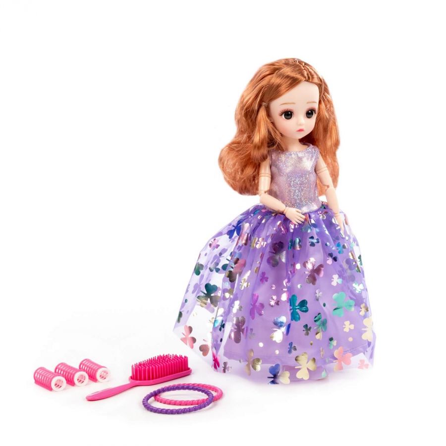 Кукла "Даша" (29 см) в нарядном платье + аксессуары (6 элементов) (в коробке №2)