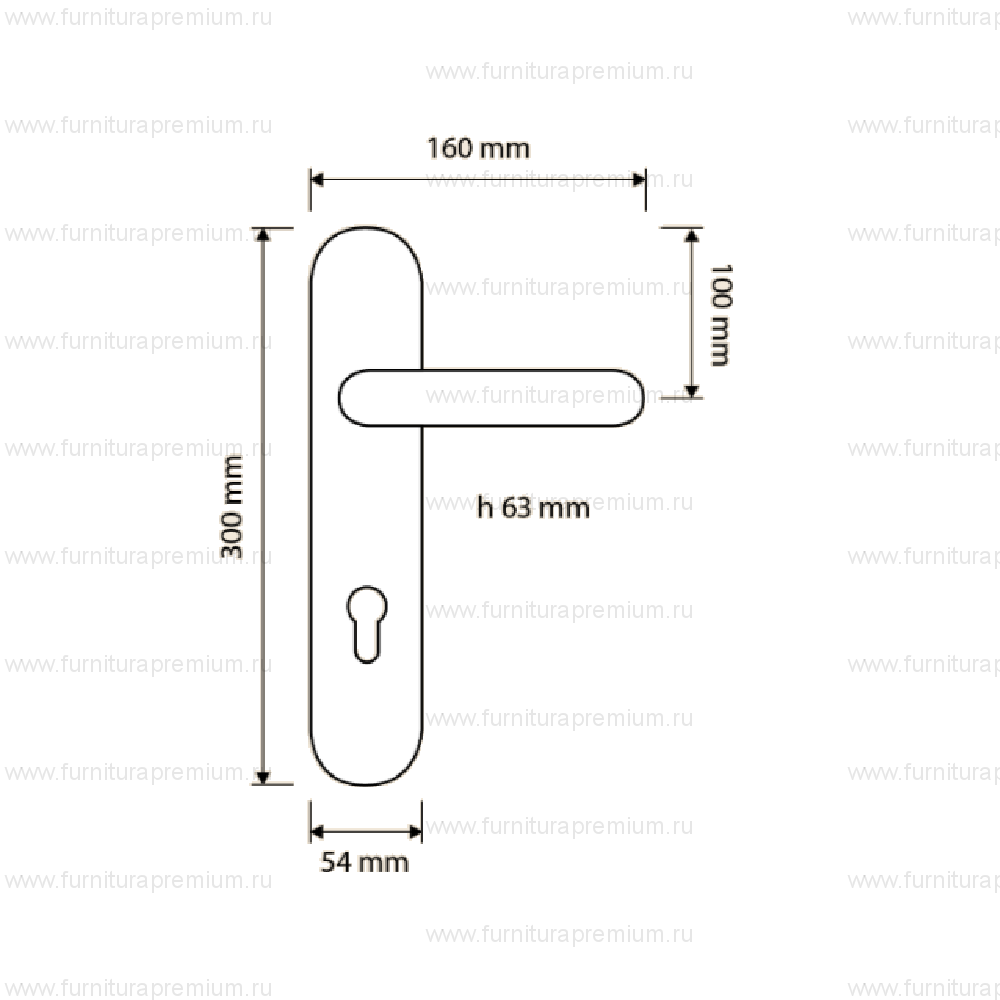 Ручка на планке Linea Cali Kendo 1518 PL