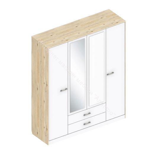 Шкаф 4-х створчатый с зеркалом "Милана"