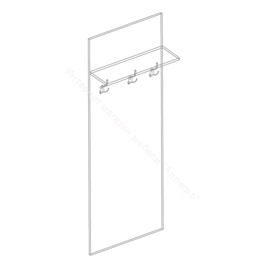 Панель под вешалки "Милана" 600