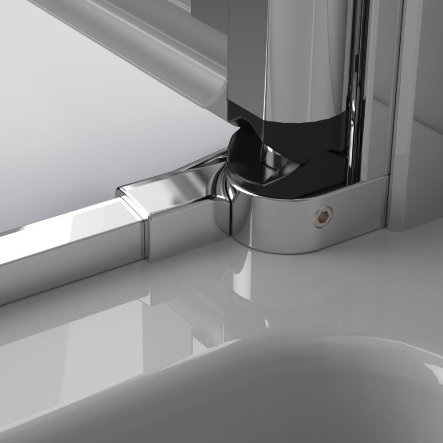 Душевой уголок Radaway Eos KDD B стеклянный цвета хром 90х100 см ФОТО