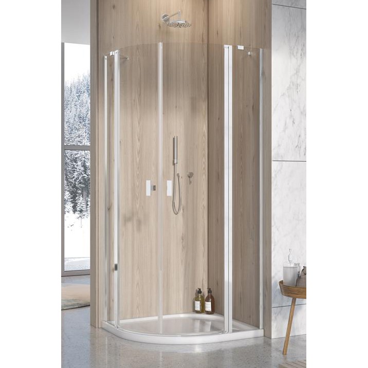 Изображение Душевой уголок с дверью на цилиндрической петле Radaway Nes PDD II 100х100 см