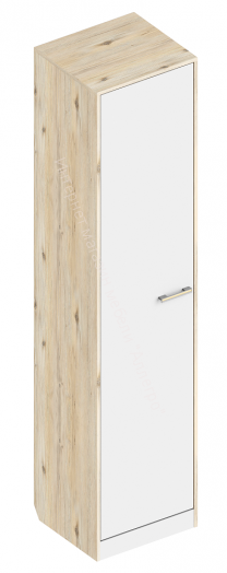 Пенал 1-ств с полками и вешалкой "Милана" 500х450х2200 (прихожая)