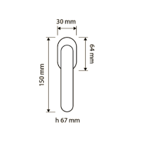 Оконная ручка Linea Cali Madame 1770 DK схема