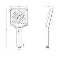 Ручной душ со слайдером 3-х режимный Vincea INSPIRE VSHN-3I4HCH схема 7 Ручной душ со слайдером 3-х режимный Vincea INSPIRE VSHN-3I4HCH схема 7
