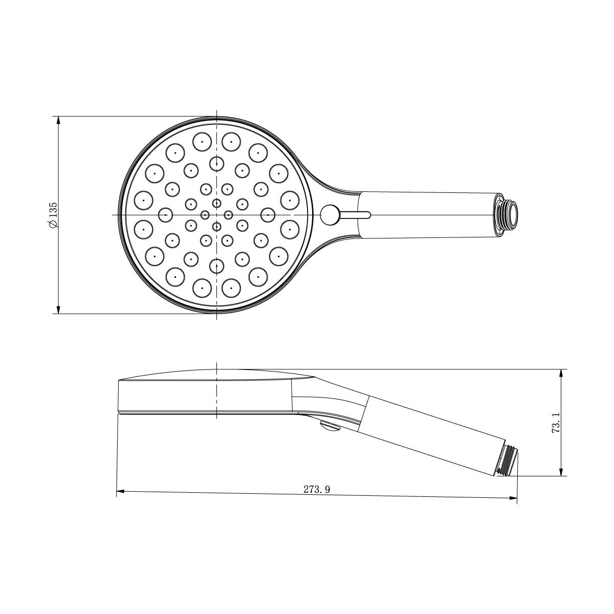 Ручной душ со слайдером 4-х режимный Vincea INSPIRE VSHN-3I2HCH схема 10