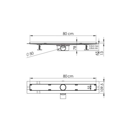 Душевой лоток Vincea SAY ALMIRA -S под плитку SAY.602.80.S.U схема 5 Душевой лоток Vincea SAY ALMIRA -S под плитку SAY.602.80.S.U схема 5