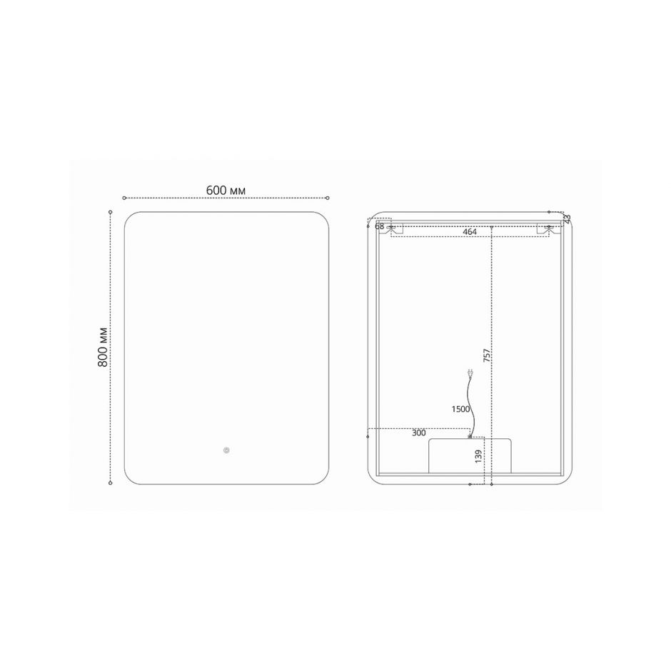 Зеркало прямоугольное Vincea VLM-3BE6007 60х70 см ФОТО