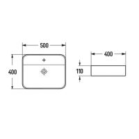 Накладная керамическая раковина Vincea VBS-50550 схема 3