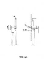 Гигиенический душ со смесителем Vincea VHFW-102CH схема 3
