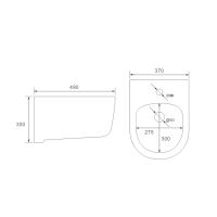 Подвесное биде Vincea Evo VB1-34S схема 6