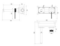 Встраиваемый смеситель для раковины Vincea RIM  VBFW-2RM1CH схема 3