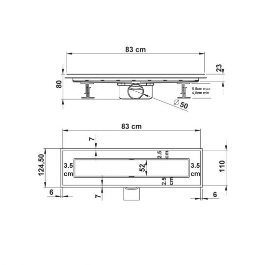 Душевой лоток Vincea SAY ANZER SAY.72.2.80.STN схема 5 Душевой лоток Vincea SAY ANZER SAY.72.2.80.STN схема 5