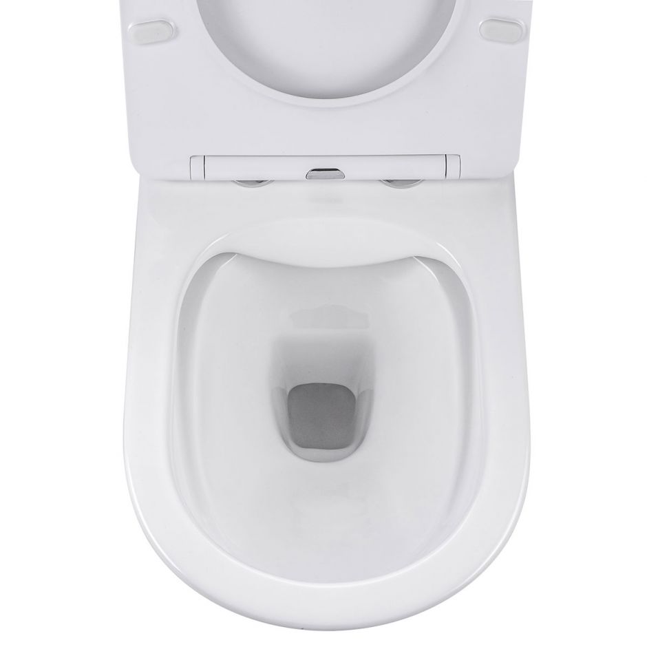 Безободковый подвесной унитаз Vincea Edge-M VT1-37 с ультратонкой быстросъемной крышкой-сиденьем с плавным опусканием ФОТО