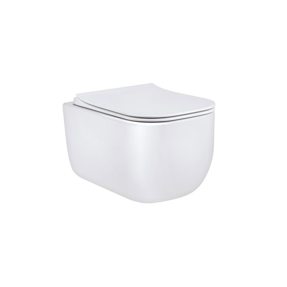 Изображение Безободковый подвесной унитаз Vincea Form VT1-35 с ультратонкой быстросъемной крышкой-сиденьем с плавным опусканием