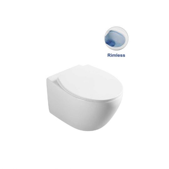 Безободковый подвесной унитаз с ультратонкой быстросъемной крышкой-сиденьем с плавным опусканием Vincea Felice VT1-25 схема 4 Безободковый подвесной унитаз с ультратонкой быстросъемной крышкой-сиденьем с плавным опусканием Vincea Felice VT1-25 схема 4