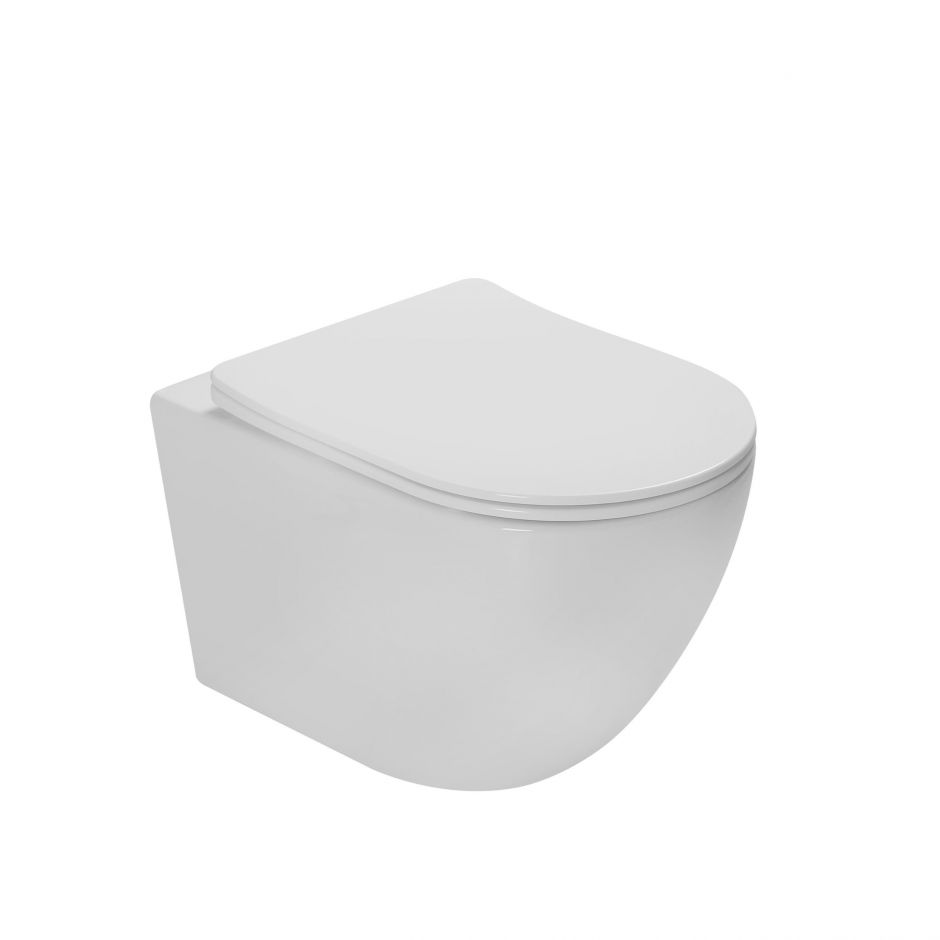 Изображение Подвесной унитаз Vincea Tornado Globo VT1-14ST с ультратонкой быстросъемной крышкой-сиденьем с плавным опусканием