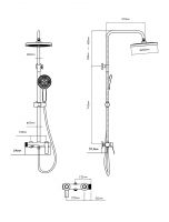 Душевая стойка с каскадным изливом Vincea ARCO VSFS-4AR1CH схема 3