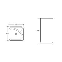 Напольная керамическая раковина Vincea VBS-2P202 схема 5
