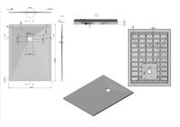 Прямоуголный поддон для душа из искуственного камня Vincea VST-4SR9012W схема 6