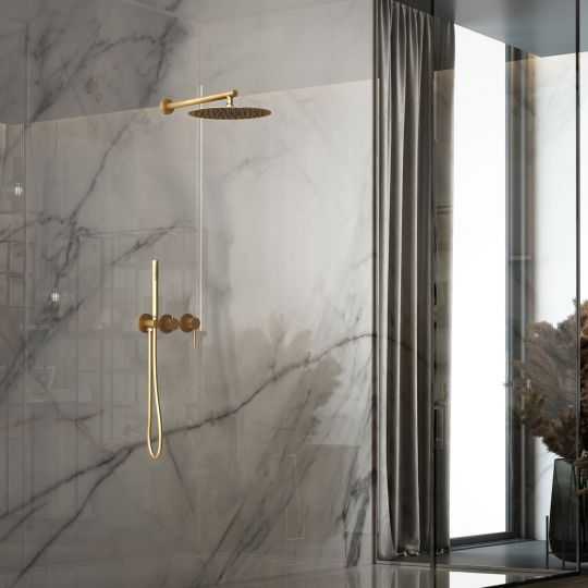 Встраиваемый душевой комплект с верхним и ручным душем GROOVE VSFW-4G01MB схема 10 Встраиваемый душевой комплект с верхним и ручным душем GROOVE VSFW-4G01MB схема 10