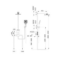 Встраиваемый душевой комплект Vincea NEXT VSFW-1N1CH схема 3 Встраиваемый душевой комплект Vincea NEXT VSFW-1N1CH схема 3