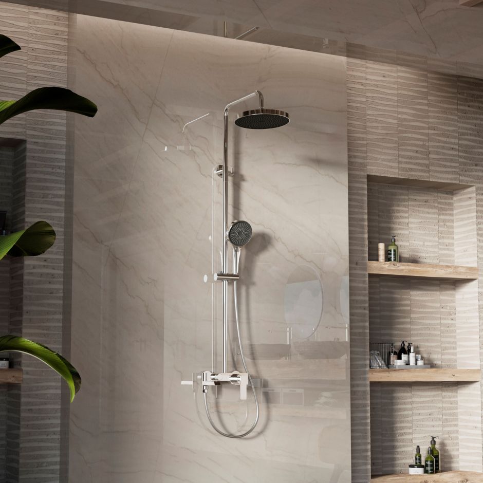 Душевая стойка с изливом Vincea VSFS-413CH ФОТО