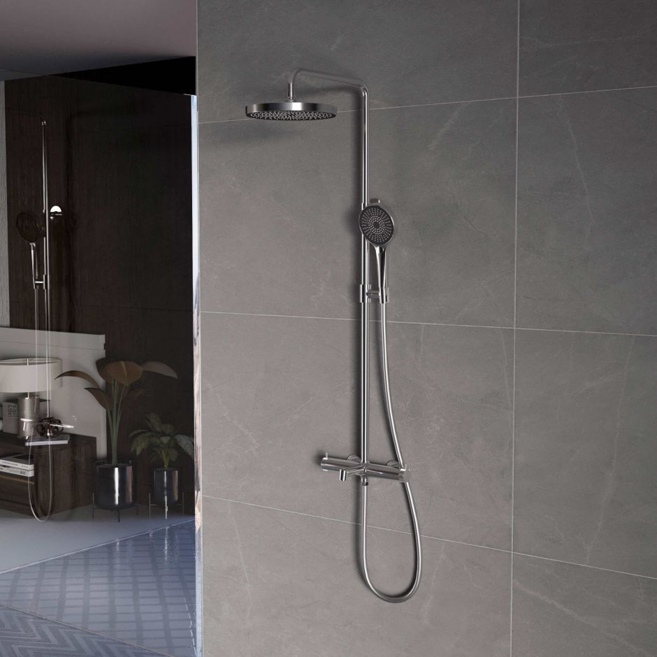 3-х функциональная душевая стойка  с изливом Vincea RIM VSFS-2RM1CH ФОТО