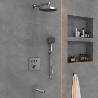 Встраиваемый трехрежимный душевой комплект с изливом Vincea INSPIRE VSFW-431I2CH схема 1 Встраиваемый трехрежимный душевой комплект с изливом Vincea INSPIRE VSFW-431I2CH схема 1