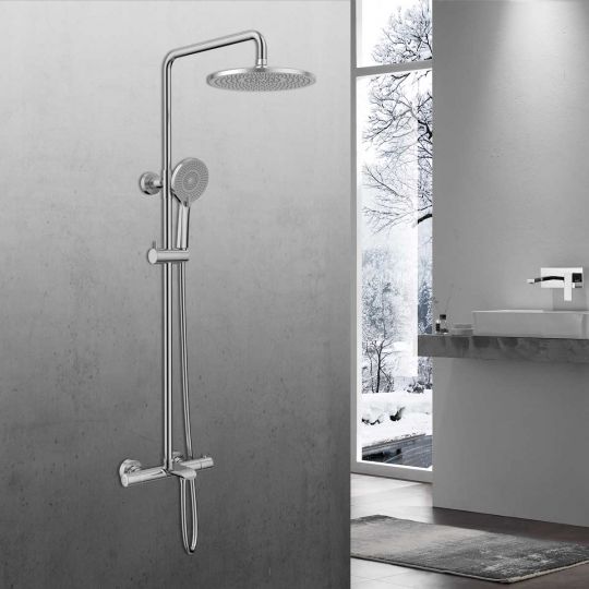 Душевая стойка с изливом Vincea ESSE VSFS-1E1TCH схема 2 Душевая стойка с изливом Vincea ESSE VSFS-1E1TCH схема 2